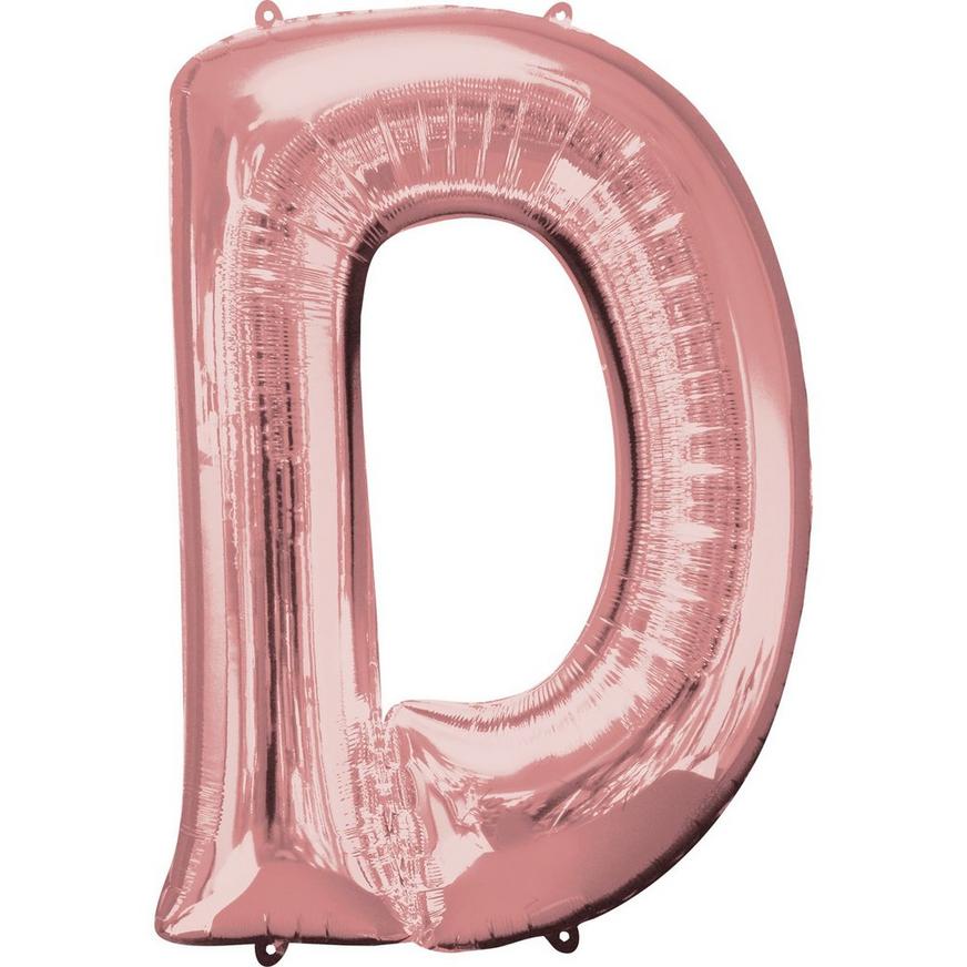 34in Rose Gold Letter Balloon (D)